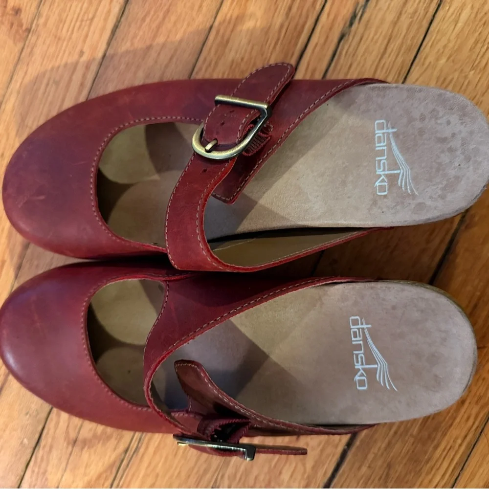 Dansko Burgundy Leather Mary Janes - Picture 7 of 7